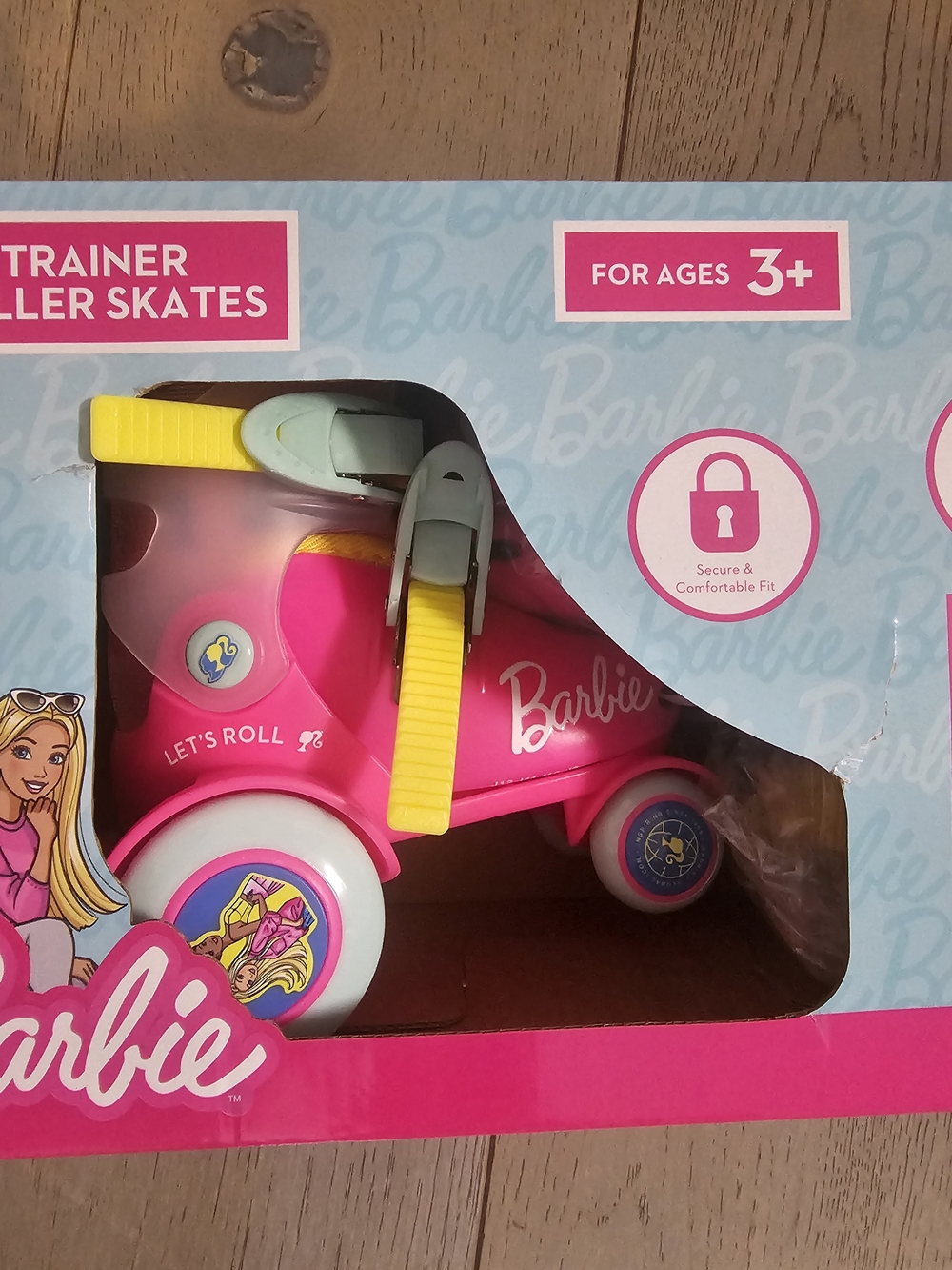 Barbie Kids Pink Trainer Roller Skates - Toddler Adjustable Skates